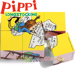 Micki Pippi Дървени кубчета Пипи Дългото чорапче